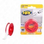 HPX PT1212 PTFE páska pro vodu a plyn 12 mm × 12 m, 0,10 mm, −100…+260 °C