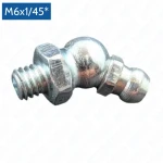Grease nipple M6×1/45°, angled zerk fitting for bearings and pins