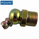 Grease nipple M12×1/45°, angled zerk fitting for bearings and pins