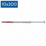 Fischer DuoXpand 10 × 200 FUS frame anchor with hex-head screw and washer, 10 mm drill, pack of 50