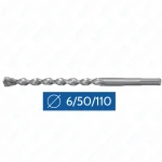 fischer Vrták SDS Plus II Pointer 6×110 mm, pracovní délka 50 mm, centrovací hrot, Power Breaker, spirála Vario KVS Helix