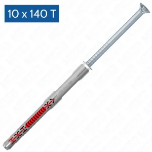 DuoXpand 10×140 T frame anchor with countersunk TX40 screw, electro-galvanized steel, for concrete and masonry, 50 pcs