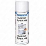WEICON Aluminium Spray A-400 400 ml, najwyższy połysk, aluminium 99,5%, dekoracyjno-ochronny lakier w sprayu do metalu, odporny na warunki atmosferyczne