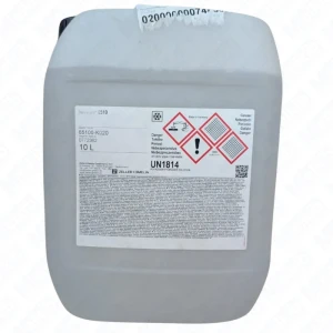 Zeller Inhibitor 6510 10 L, highly alkaline additive for metalworking emulsions, pH adjustment of amine-free coolants, potassium-hydroxide-based concentrate