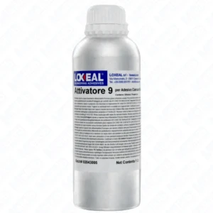 LOXEAL Activator 9 for cyanoacrylate adhesives 1 L, curing accelerator for CA adhesives, clear liquid activator for fast bonding in production and service