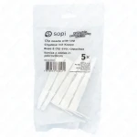 SOPI Pack Clip Nozzle with Cap, 5 pcs/bag, HDPE, S15 Thread, Cartridge Nozzle for Storage After Opening
