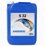 Synthetic Group III compressor oil ISO VG 32 ANDEROL S-32, for oil flooded rotary screw and centrifugal compressors, high oxidative & thermal stability, 20 L
