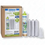 WEICON Green Tube Flex 310 M Crystal sada transparentní MS polymerové lepidlo 3 x 280 ml prázdná tuba 6 trysek