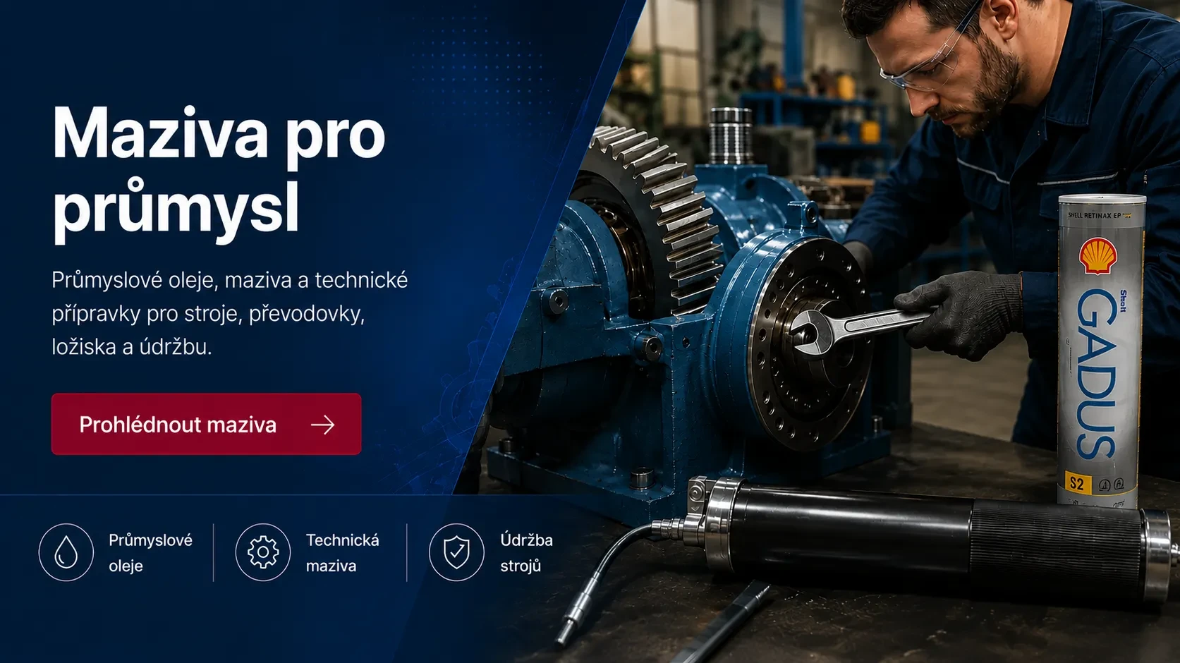 Maziva pro průmysl banner Melkib