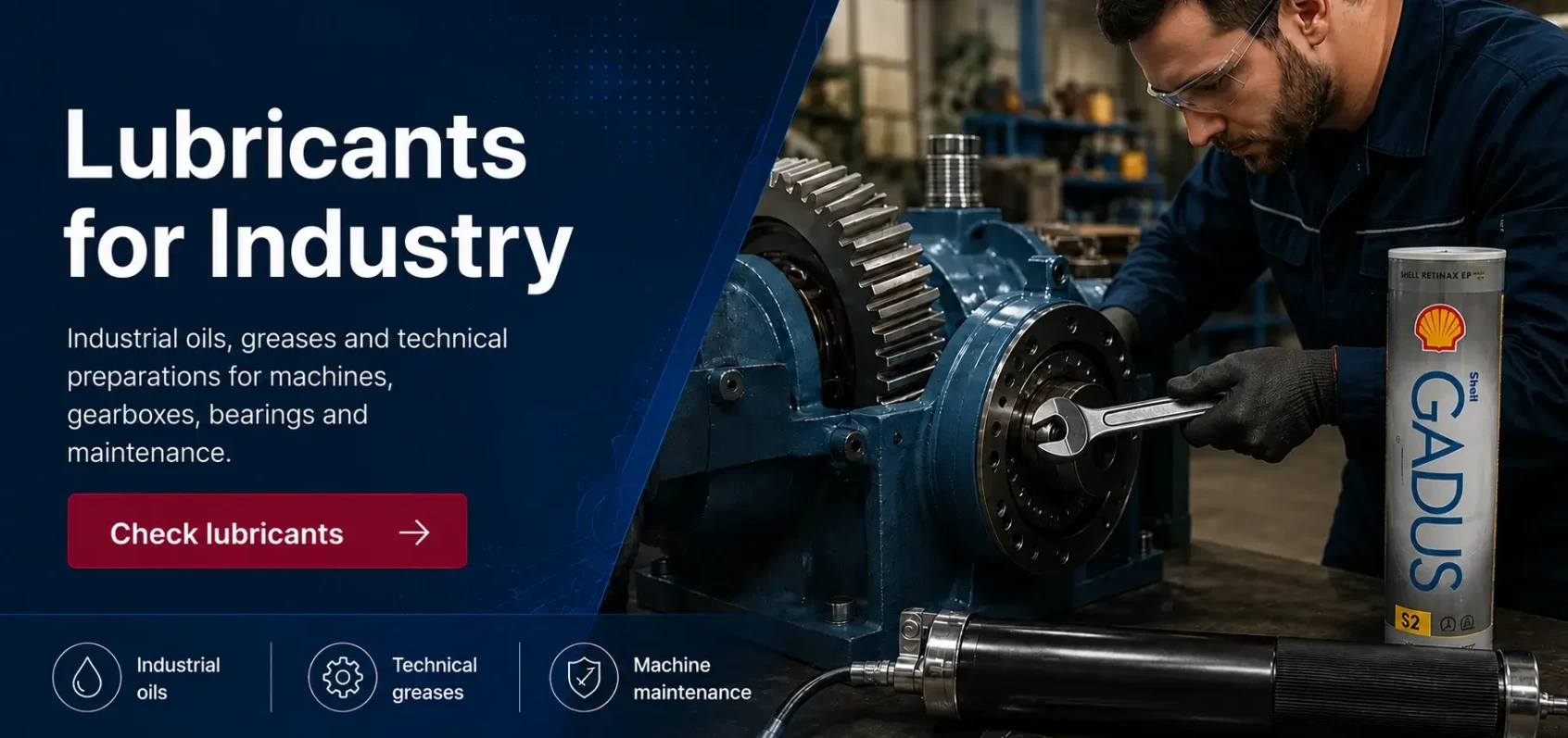 Industrial lubricants Melkib banner