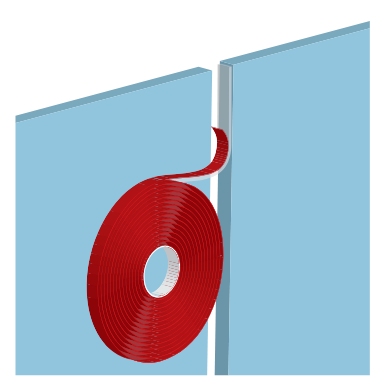 taśma do szkła, witryn, akrylowa bezbarwna