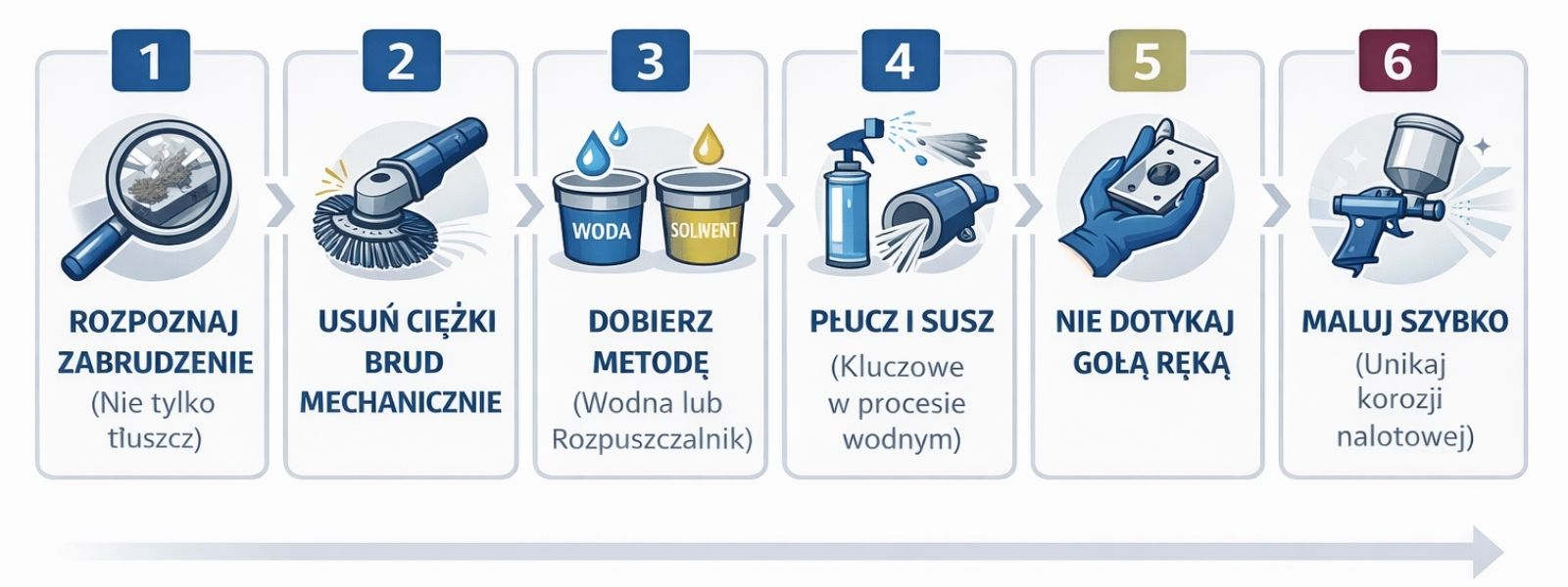 Surface preparation procedure before painting – 6 steps